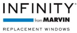 blue and white infinity from marvin replacement windows logo