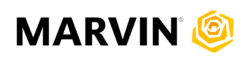 black and yellow marvin rose logo